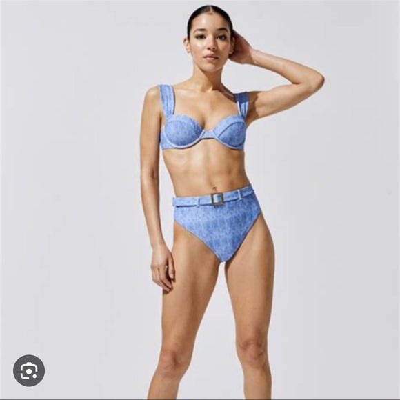 WeWoreWhat Other - WeWoreWhat Denim Bikini Set